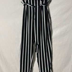 Women’s H&M black/white striped business casual pants